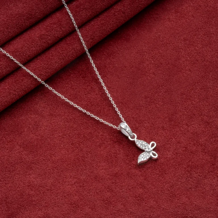 Butterfly Diamond Necklace P8 on table