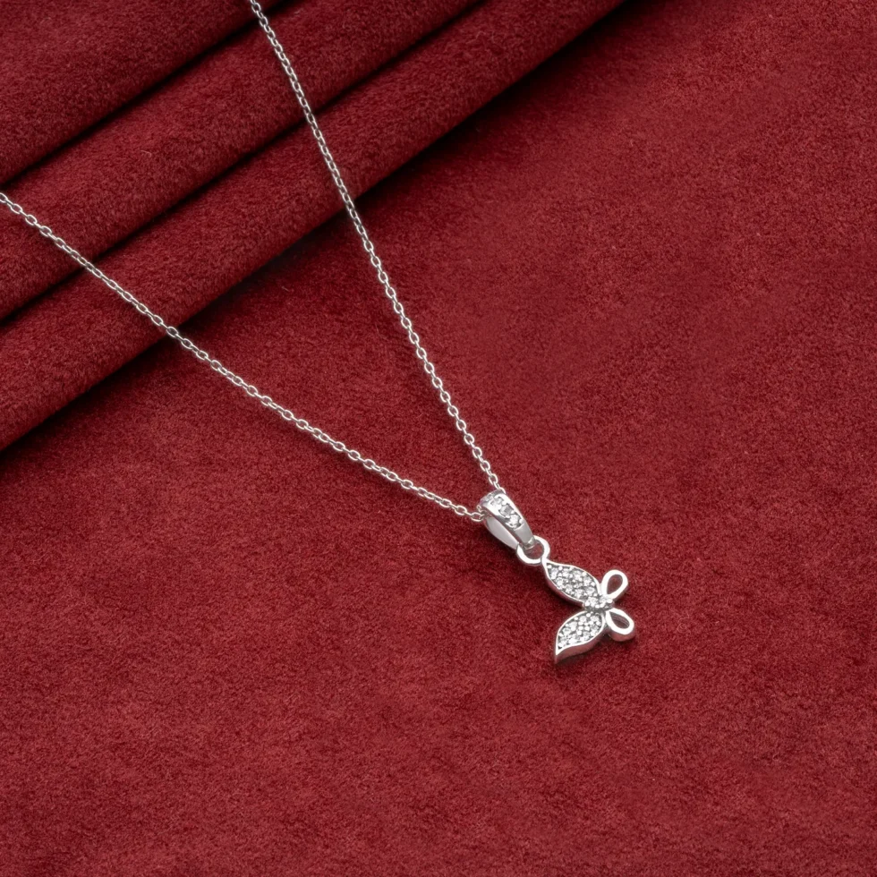 Butterfly Diamond Necklace P8 on table