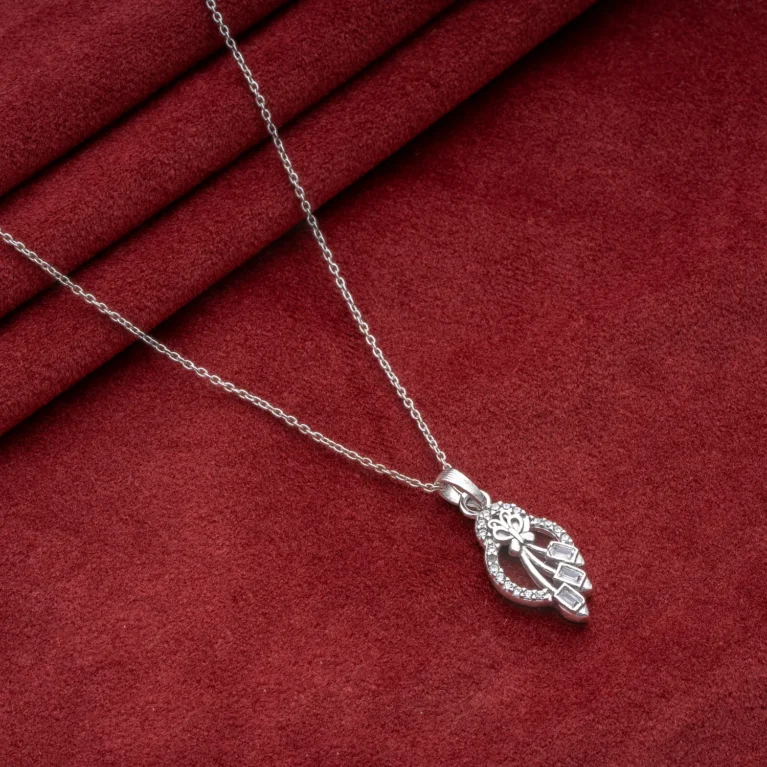 Butterfly Motif Round Pendant Necklace P53 on table