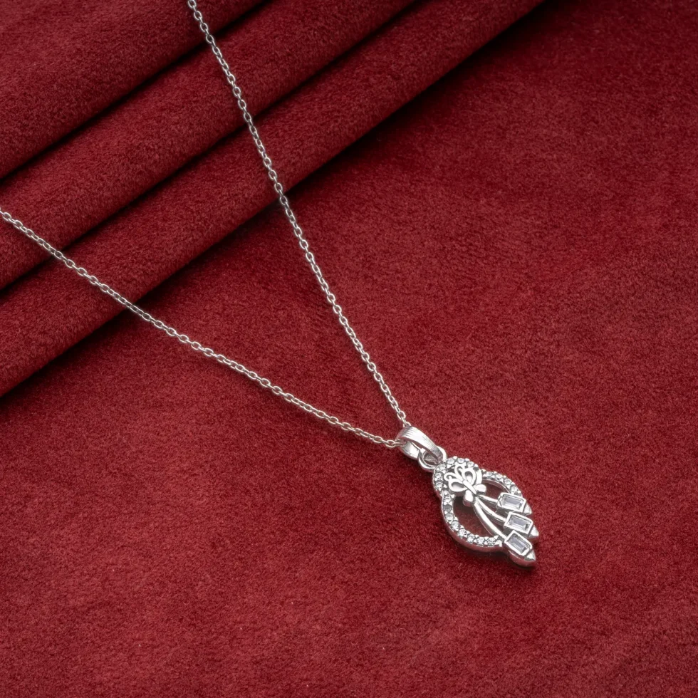 Butterfly Motif Round Pendant Necklace P53 on table