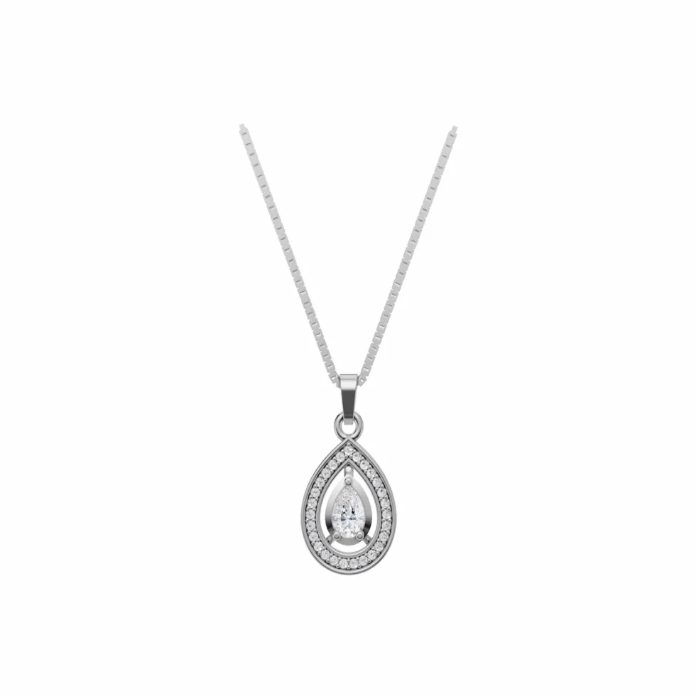 Eternal Teardrop Silver Necklace N17