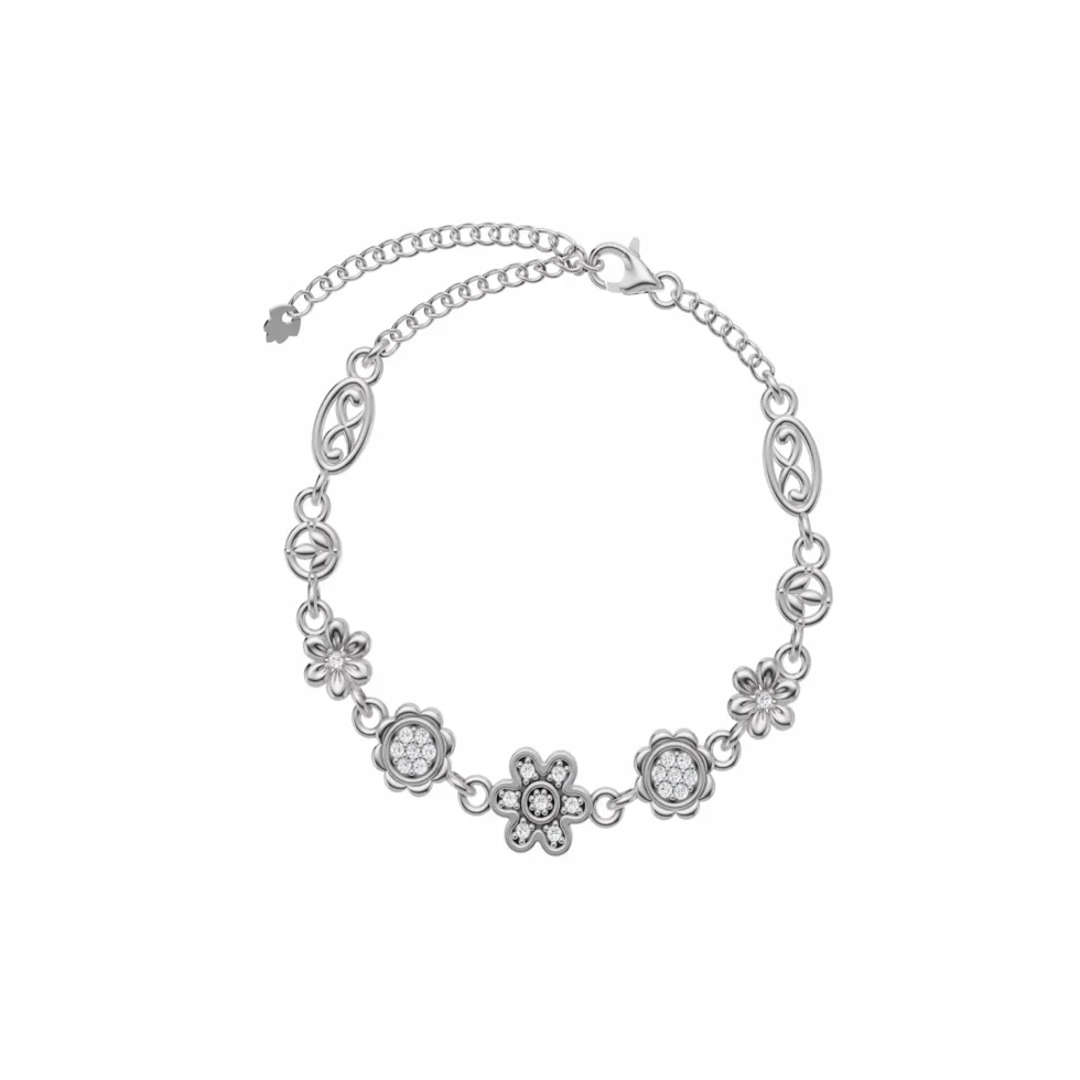 Floral Charm Bracelet B 91
