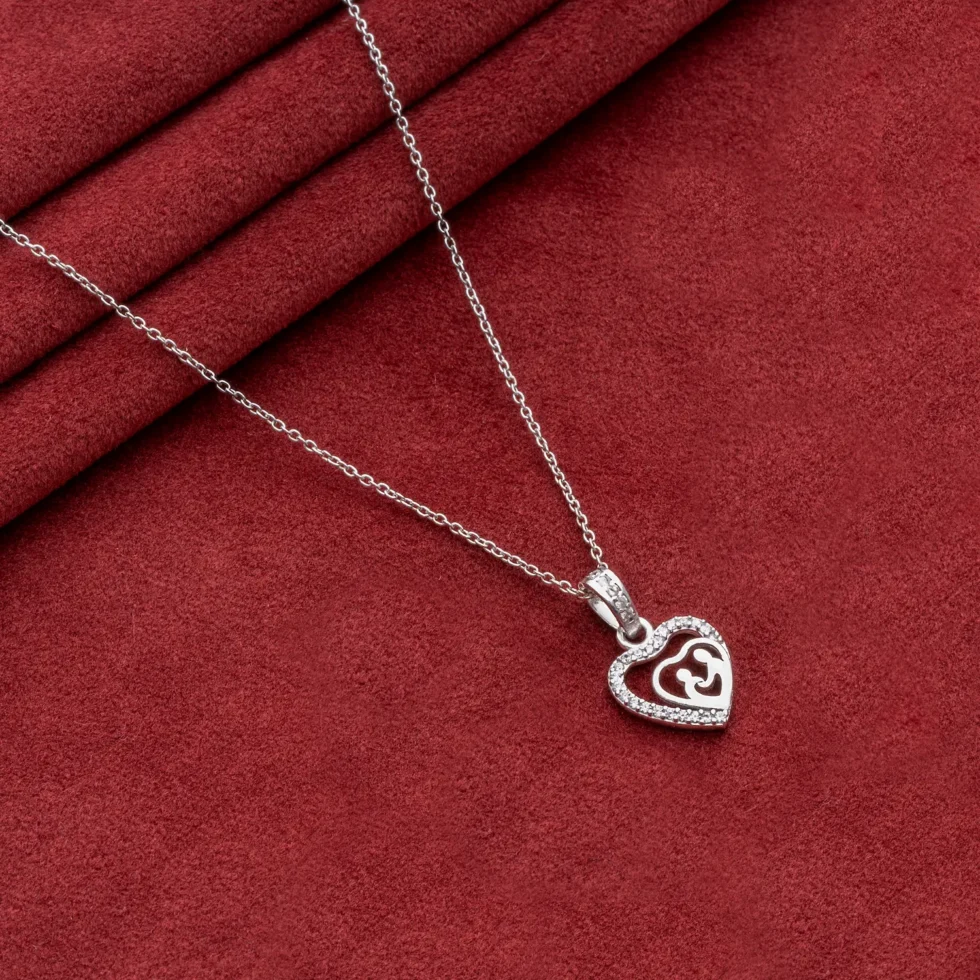 Forever Heart Pendant Necklace P3 on table