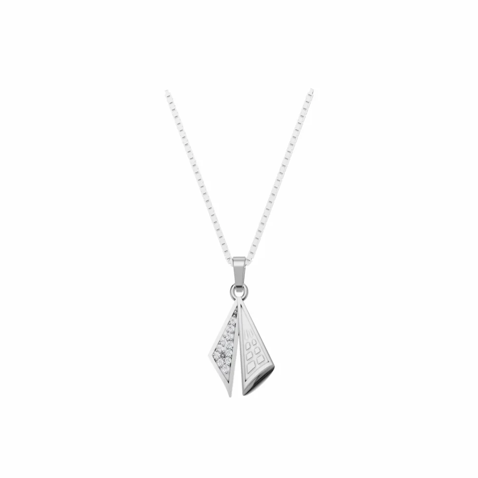 Half Cubic Triangle Necklace N37