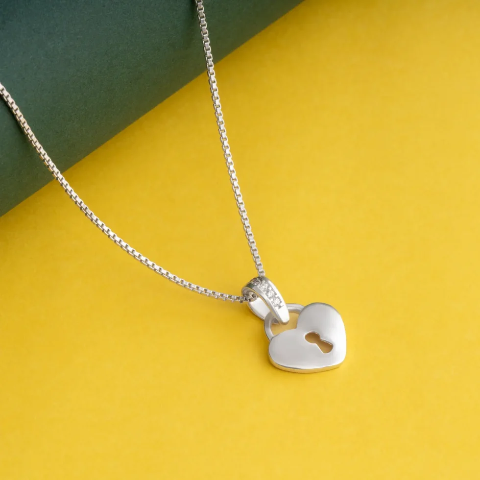 Heart Lock Pendant P39 on table