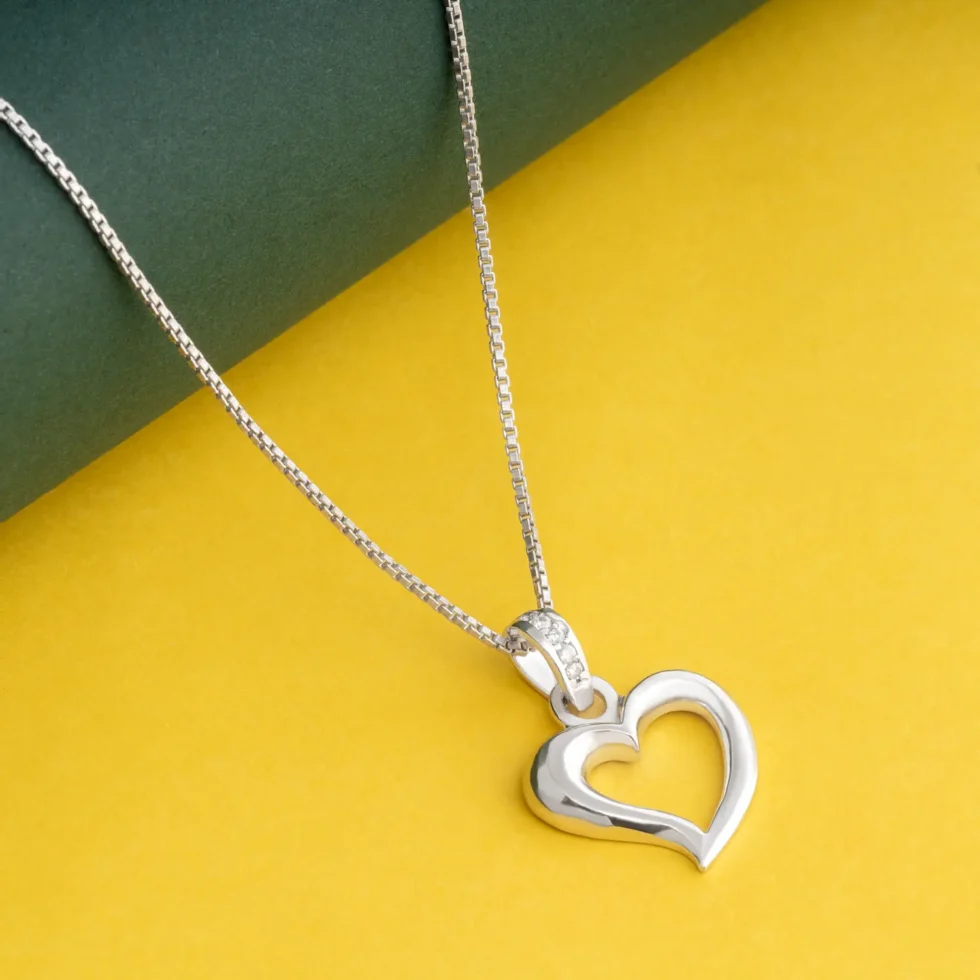 Heart Pendant Necklace N67 on table