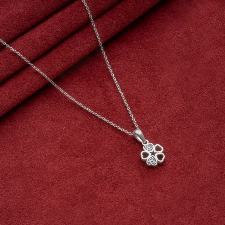 Link Heart Necklace P19 on table