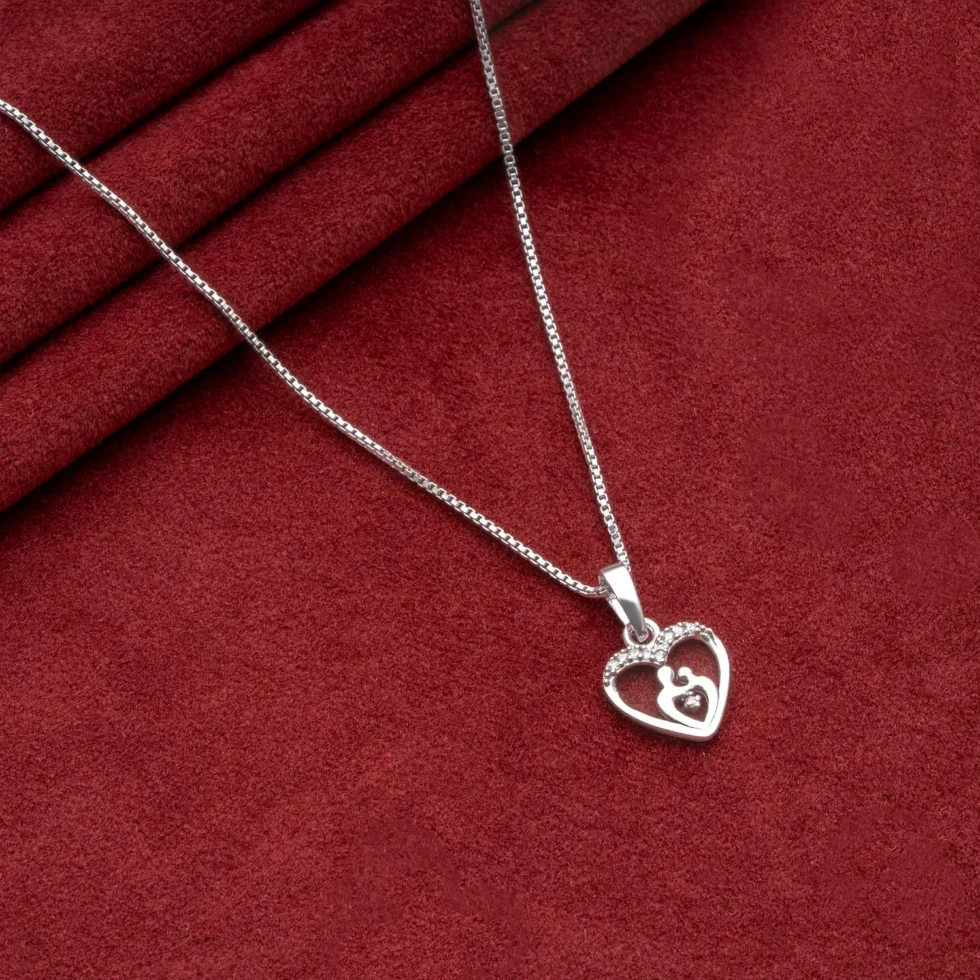 Love Bond Heart Necklace P12 on table