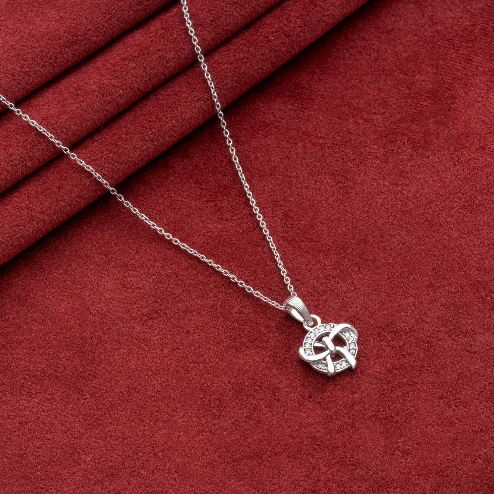 Love Knot Diamond Necklace P16 on table