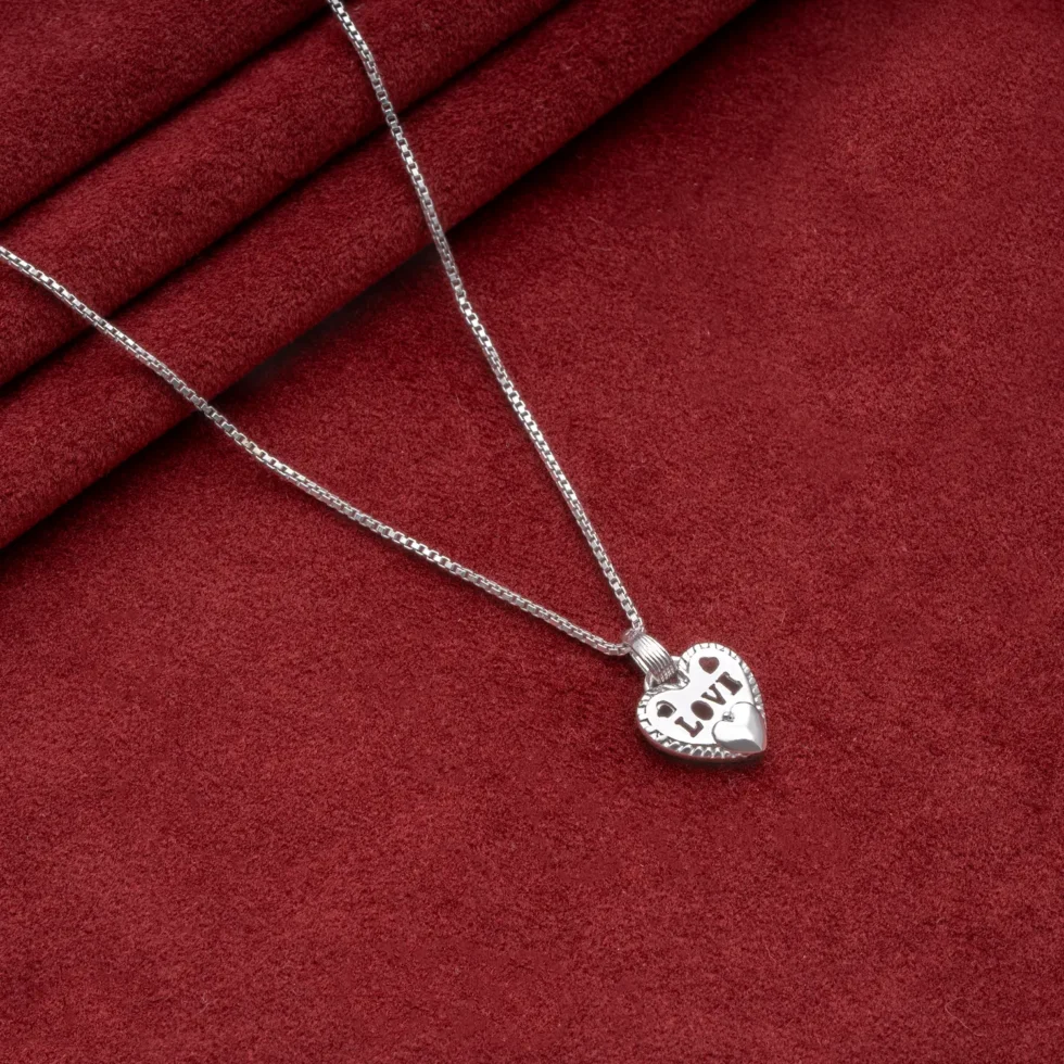 Love Pendant Necklace N27 on table