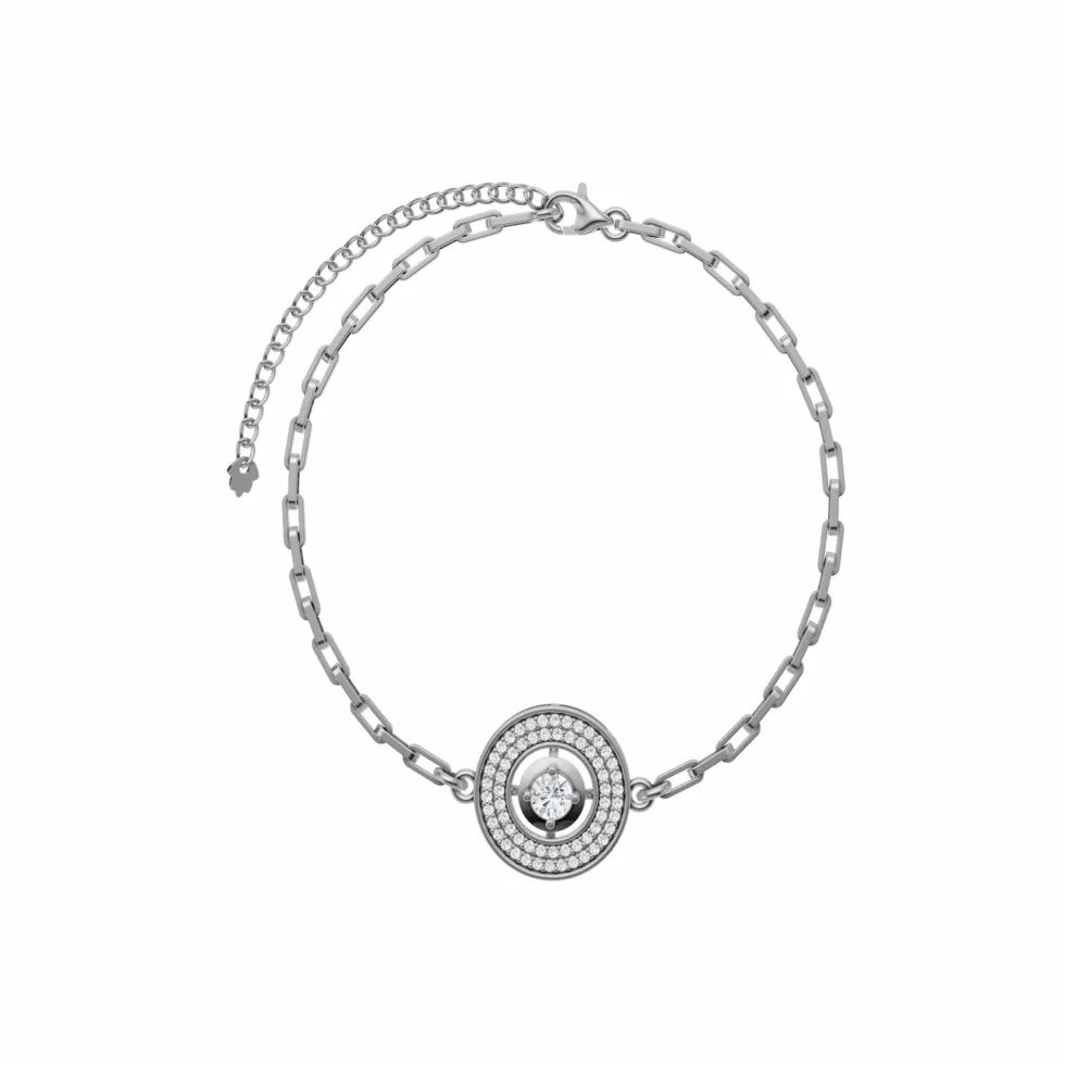 Micro Solitaire Chain Bracelet B 31