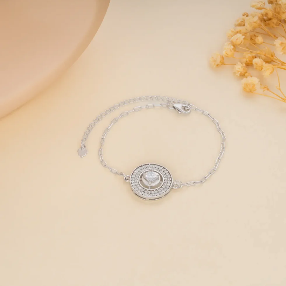 Micro Solitaire Chain Bracelet B 31 on table 2