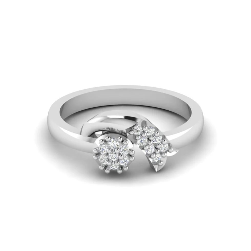 Nishav Jewellers 925 Sterling Silver DuoFlora Ring R 148