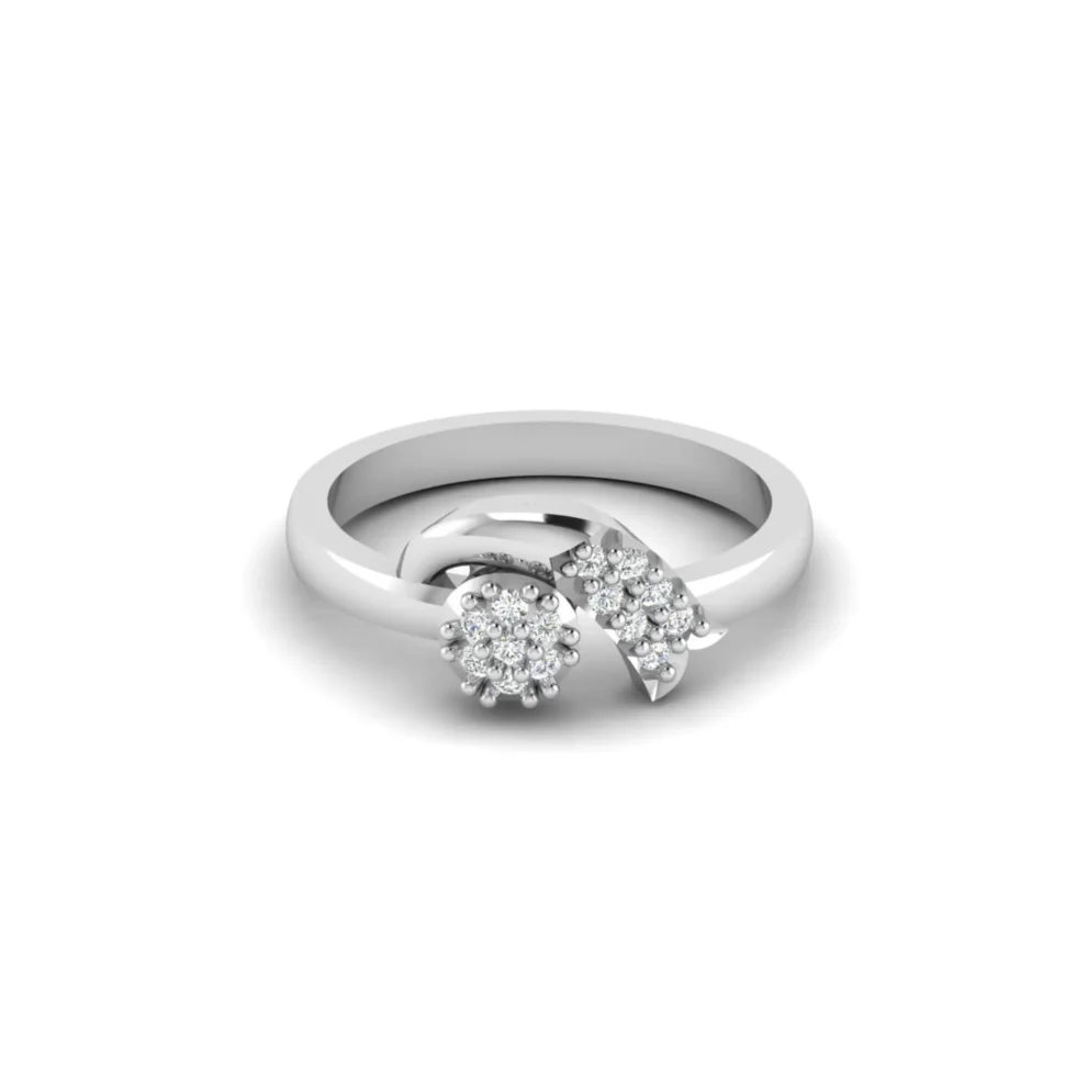 Nishav Jewellers 925 Sterling Silver DuoFlora Ring R 148