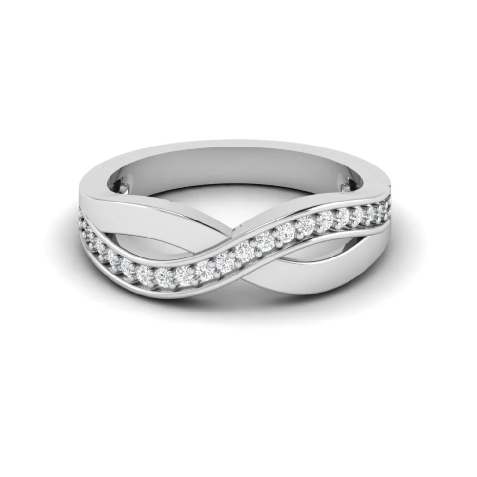 Nishav Jewellers 925 Sterling Silver Infinity Ring R 203