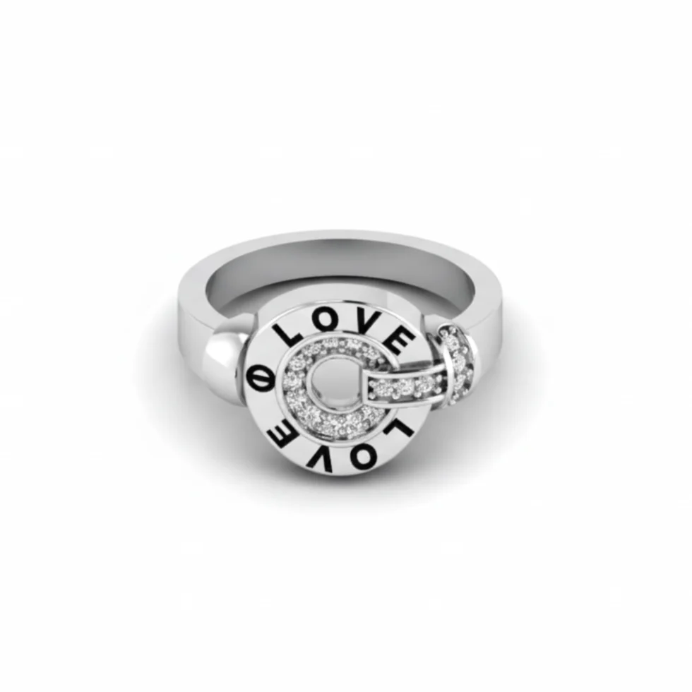 Nishav Jewellers 925 Sterling Silver Love Bond Ring R 106