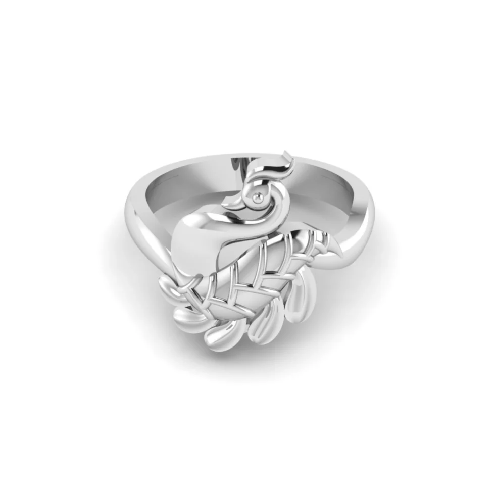 Nishav Jewellers 925 Sterling Silver Peacock Glory Ring R 219