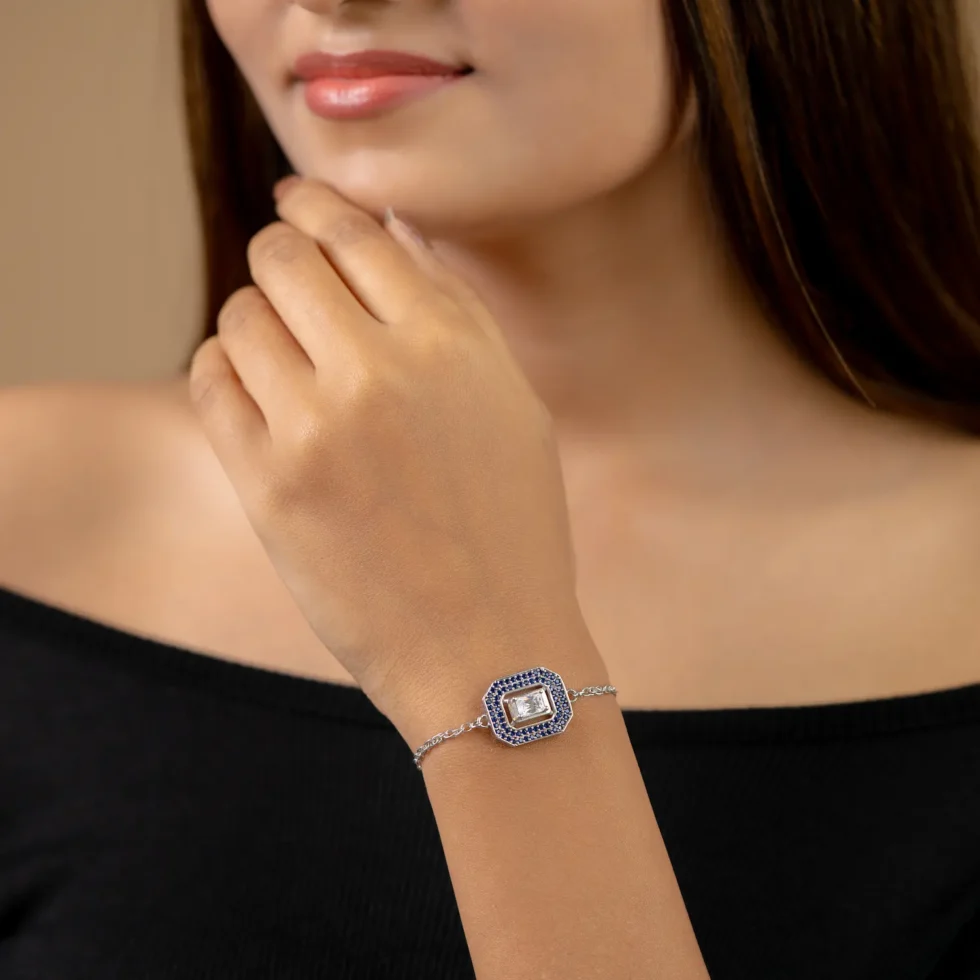 Octagon Diomond Braclet B 28 with model