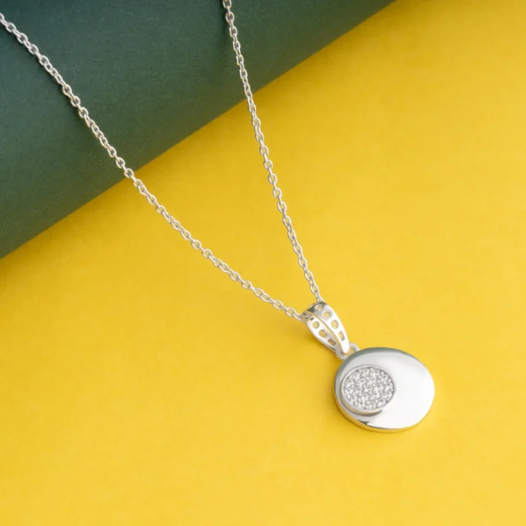 Round Diamond Pendant N4 on table