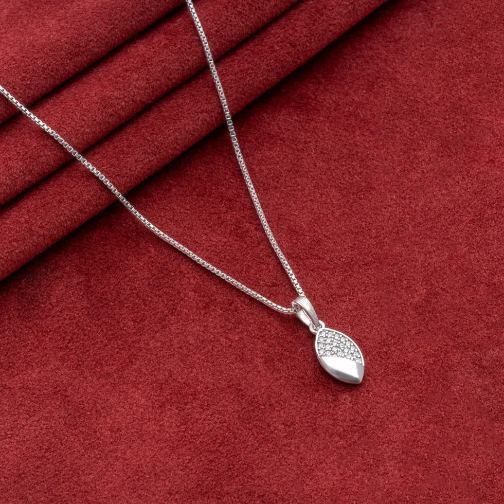 Split Marquise Pendant Necklace N7 on table