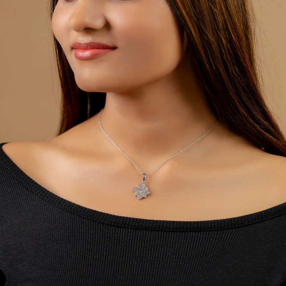 Starburst Cluster Necklace N42 with model