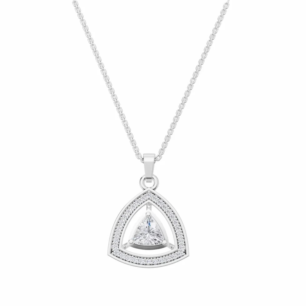 Trillion Halo Pendant N34
