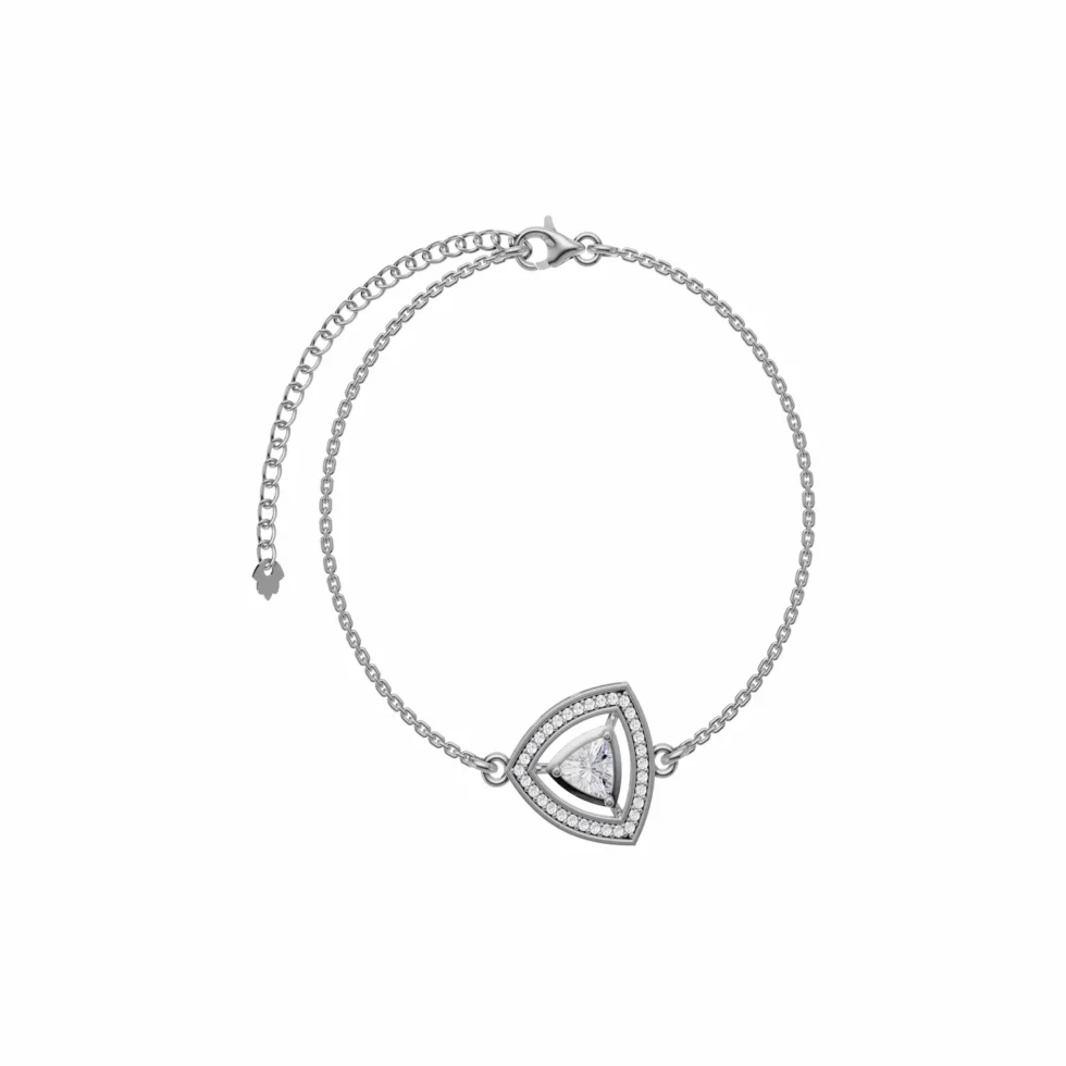 Trillion Solitaire Chain Braclet B 34