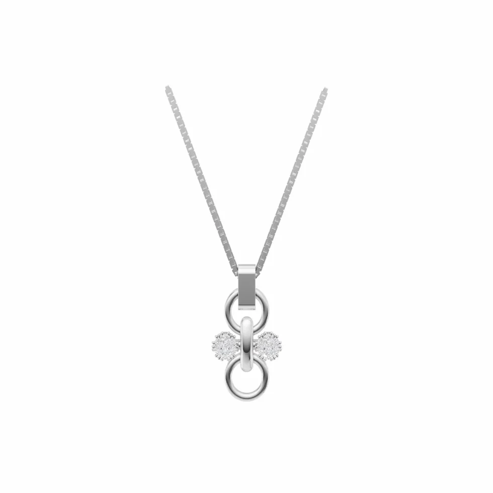 Trilogy Linked Pendant Necklace N69