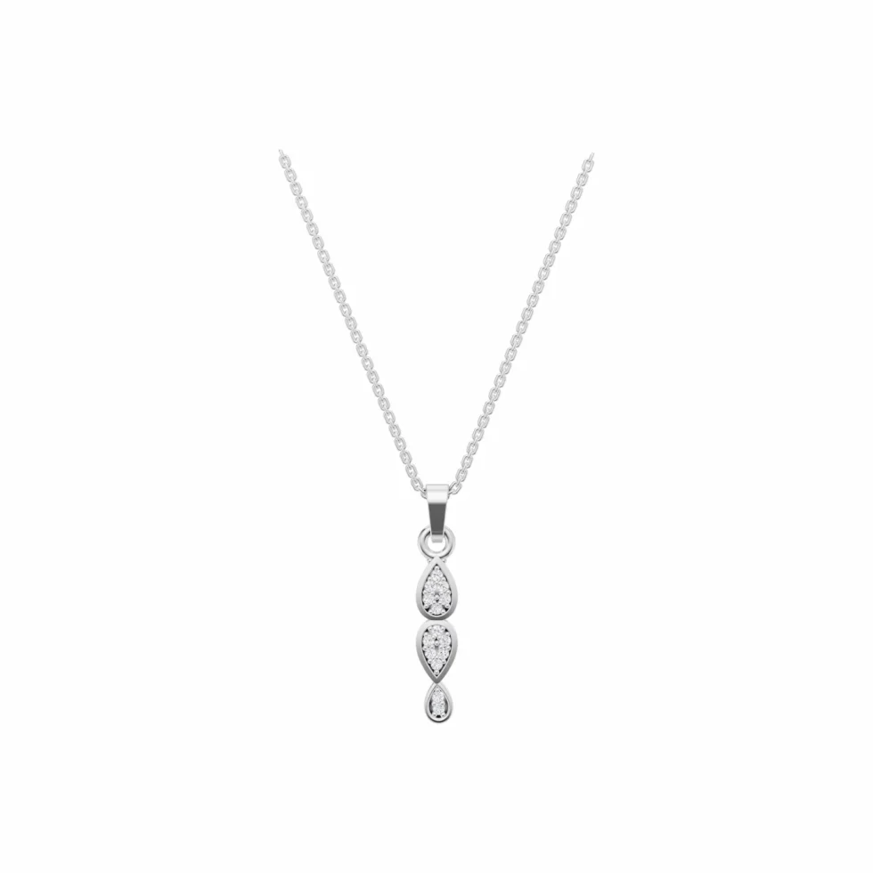 Triple Teardrop Necklace N46
