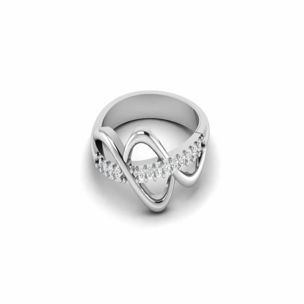 Twist Diamond Ring R 59