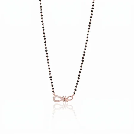 Nishav Jewellers 925 Sterling Silver Blush Knot Mangalsutra