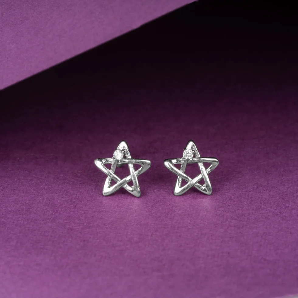 Crystal Star Earrings with bg