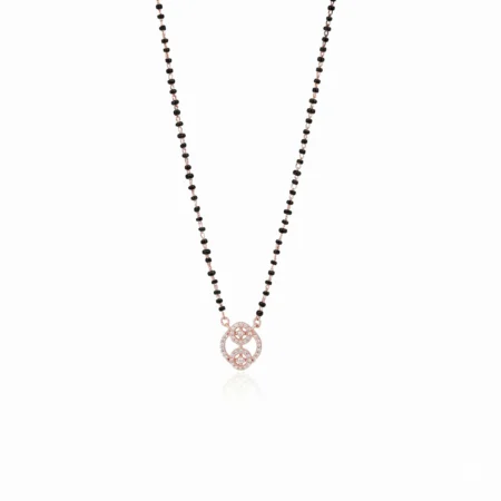 Nishav Jewellers 925 Sterling Silver Dual Interlock Mangalsutra