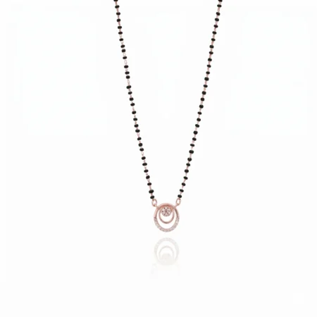 Nishav Jewellers 925 Sterling Silver Eternity Halo Mangalsutra