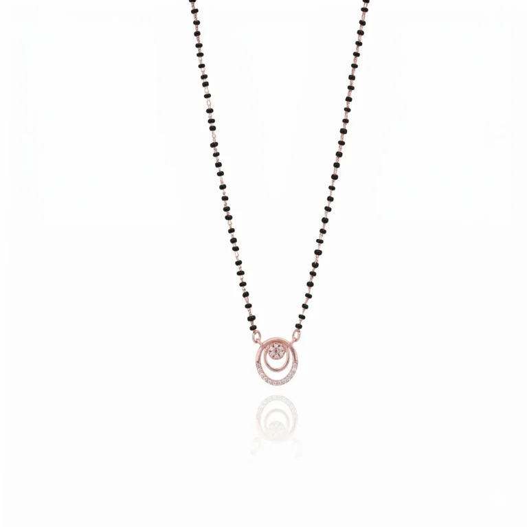 Nishav Jewellers 925 Sterling Silver Eternity Halo Mangalsutra