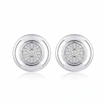 Nishav Jewellers 925 Sterling Silver Eternity Orbit Earrings C27