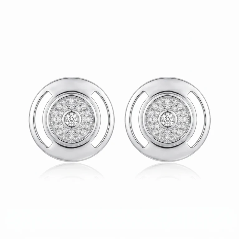 Nishav Jewellers 925 Sterling Silver Eternity Orbit Earrings C27