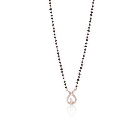 Nishav Jewellers 925 Sterling Silver Rose Drop Mangalsutra
