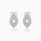 Silver Crest Pavé Earrings