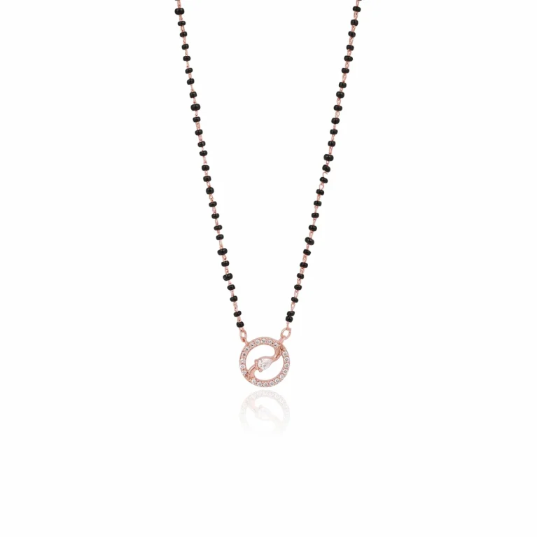 Nishav Jewellers 925 Sterling Silver The Pavé Pear Mangalsutra