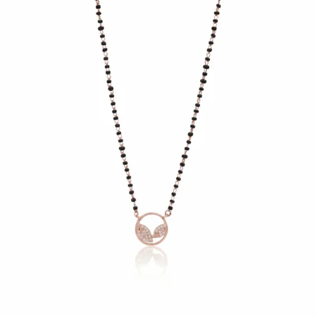 Nishav Jewellers 925 Sterling Silver Twin leaf Mangalsutra